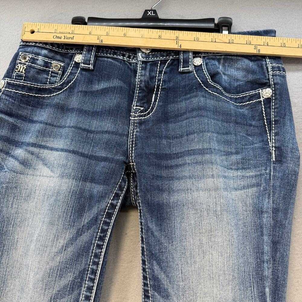 Miss Me Jeans Women's 27x35 (4) Standard Boot Angel Wings Embellished EUC - Picture 11 of 15